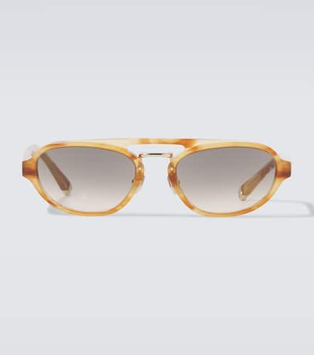 Tortoiseshell-effect browline sunglasses - Brunello Cucinelli - Modalova