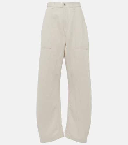 Balloon cotton and linen wide-leg pants - Loewe - Modalova