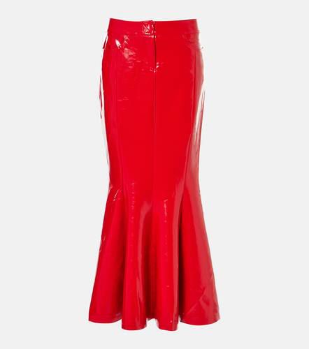 Jean faux leather maxi skirt - Norma Kamali - Modalova