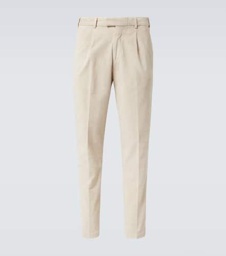 Cotton and silk-blend corduroy straight pants - Thom Sweeney - Modalova