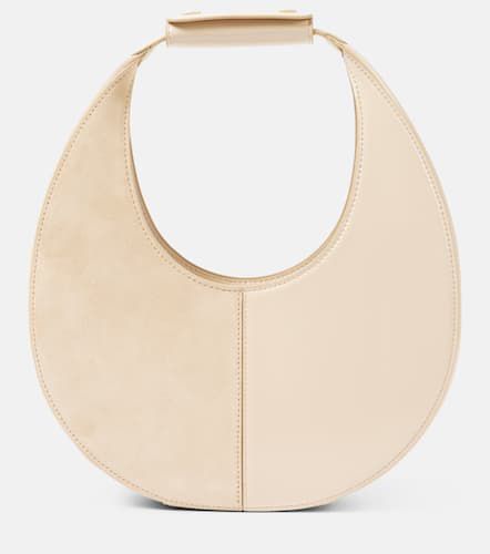 Moon Split leather and suede tote bag - Staud - Modalova