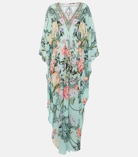 Camilla Gathered floral silk kaftan - Camilla - Modalova