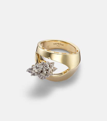 Golden Strada 18kt ring with diamonds - Yeprem - Modalova