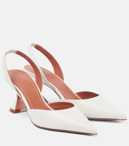 Holli leather slingback pumps - Amina Muaddi - Modalova