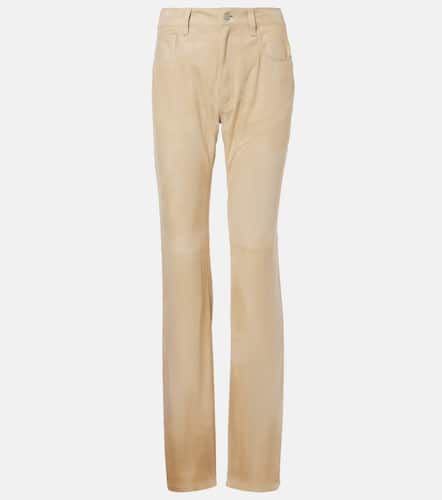 Scottie low-rise leather straight pants - Ralph Lauren Collection - Modalova