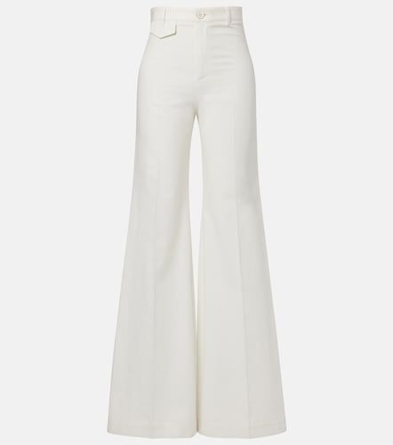 High-rise cotton canvas flared pants - Chloe - Modalova
