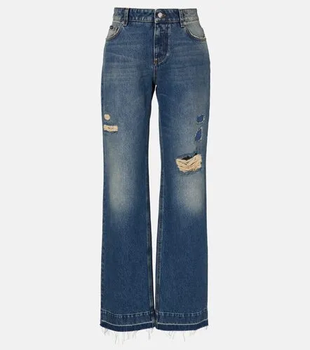 Distressed Straight Jeans - Dolce&Gabbana - Modalova
