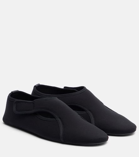 Flex leather-trimmed ballet flats - Alaia - Modalova