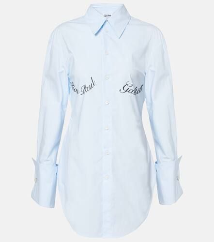 Logo cotton-blend poplin shirt - Jean Paul Gaultier - Modalova