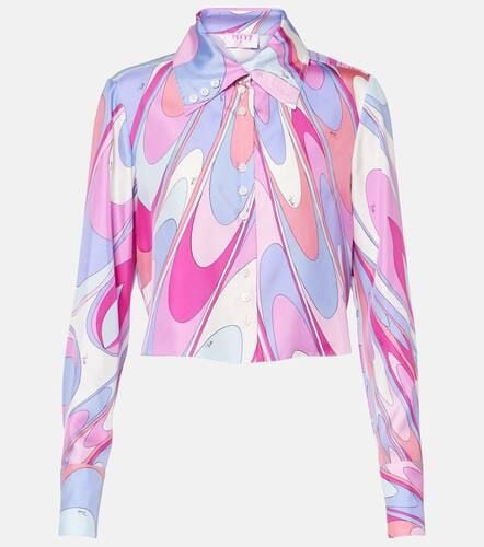 Printed cropped silk twill shirt - Pucci - Modalova