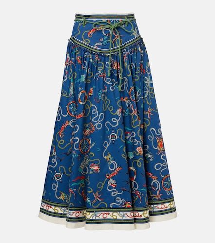 Alémais Falda midi Cove de algodón estampada - Alemais - Modalova