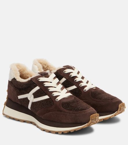 Valentina suede-trimmed leather sneakers - Veronica Beard - Modalova