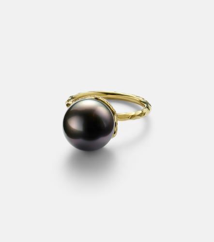 Anello Orb in 18kt con perla e diamanti - Octavia Elizabeth - Modalova