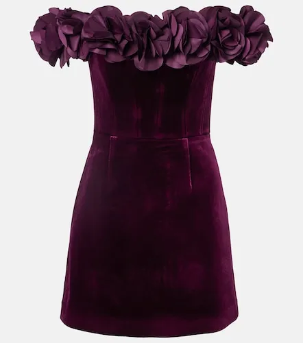 Off-Shoulder-Minikleid aus Samt - Rebecca Vallance - Modalova