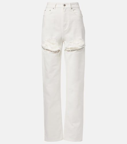 Jeans distressed a gamba larga con decorazioni - Area - Modalova