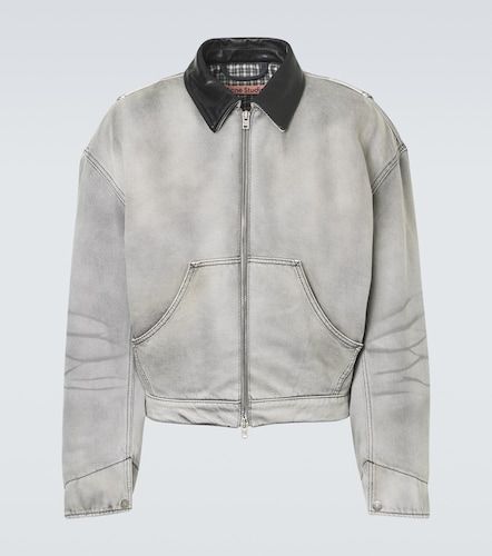 Acne Studios Jeansjacke mit Leder - Acne Studios - Modalova