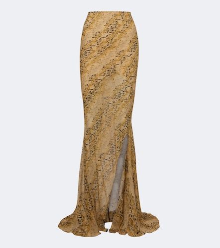 Oryx snake-print georgette maxi skirt - De La Vali - Modalova
