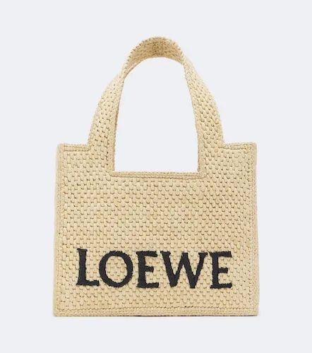 Logo Mini raffia top-handle bag - Loewe - Modalova