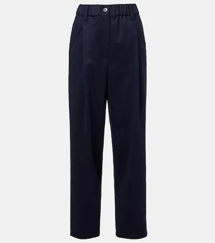 Monili wool straight pants - Brunello Cucinelli - Modalova