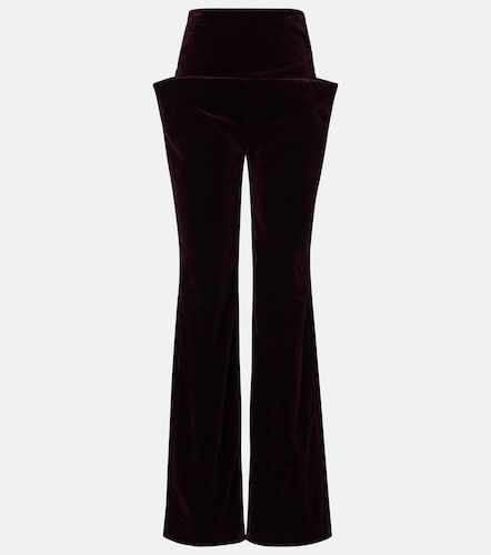 Alaïa Pantalones rectos de terciopelo de algodón - Alaia - Modalova