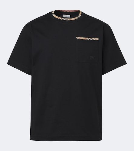 Camiseta de jersey de algodón con Check - Burberry - Modalova