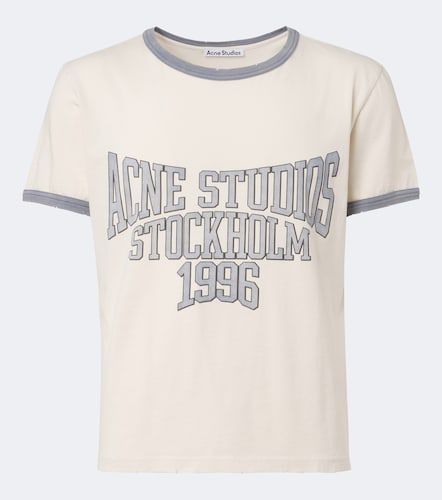Camiseta de jersey de algodón con logo - Acne Studios - Modalova