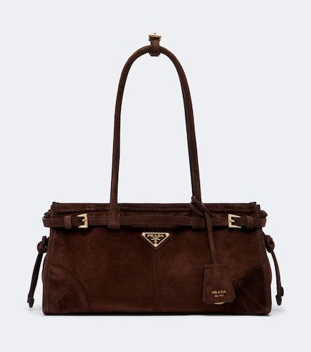 Borsa a spalla Bonnie Medium in suede - Prada - Modalova
