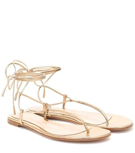 Sandalen Gwyneth aus Metallic-Leder - Gianvito Rossi - Modalova