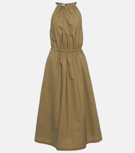 Halterneck cotton-blend midi dress - Brunello Cucinelli - Modalova