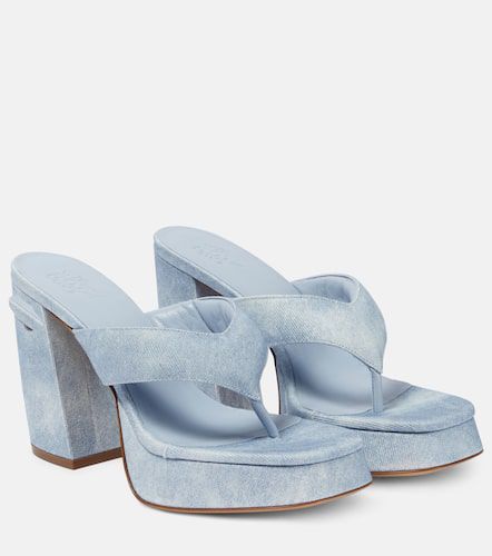 Gia 17 Uni denim platform thong sandals - Gia Borghini - Modalova