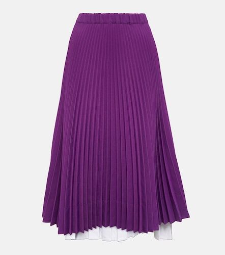 Plan C Falda midi de jersey plisada - Plan C - Modalova