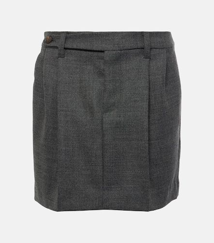 Pleated virgin wool miniskirt - Brunello Cucinelli - Modalova