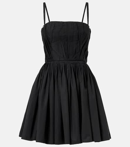 Gathered cotton poplin minidress - Alexander McQueen - Modalova