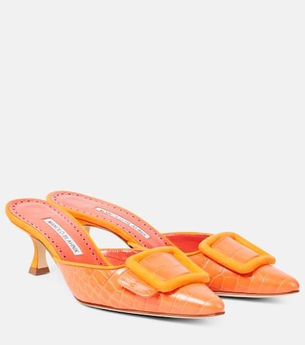 Maysalebi 50 croc-effect leather mules - Manolo Blahnik - Modalova