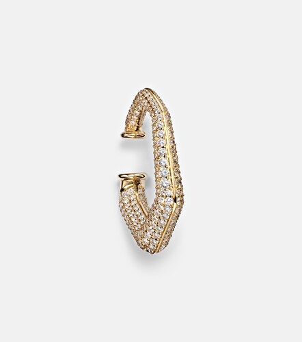 Ear cuff de oro de 18 ct tallado con diamantes - Ananya - Modalova