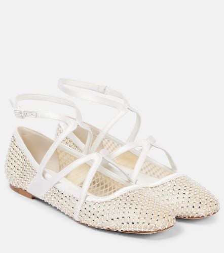 Astoria crystal-embellished mesh ballet flats - Jimmy Choo - Modalova