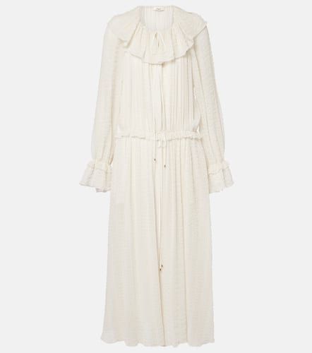 ChloÃ© Ruffled silk-blend crÃªpe maxi dress - Chloe - Modalova