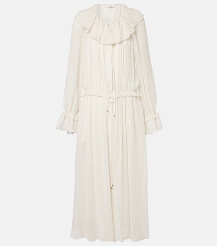 Ruffled silk-blend crepe maxi dress - Chloe - Modalova