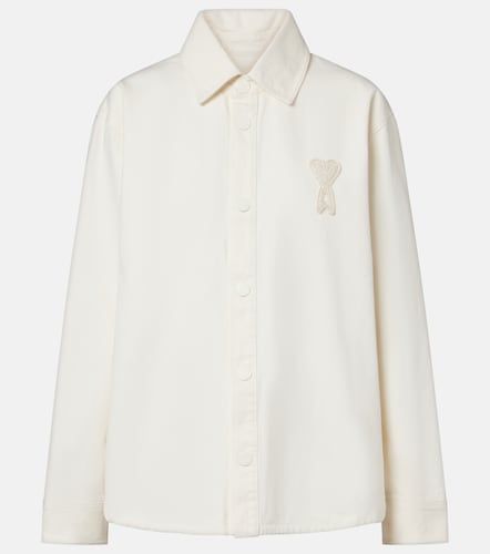 Giacca camicia Ami de Cœur in twill di cotone - Ami Paris - Modalova