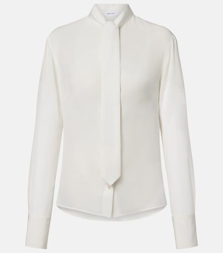 Camisa de crepé de china con lazada - McQueen - Modalova