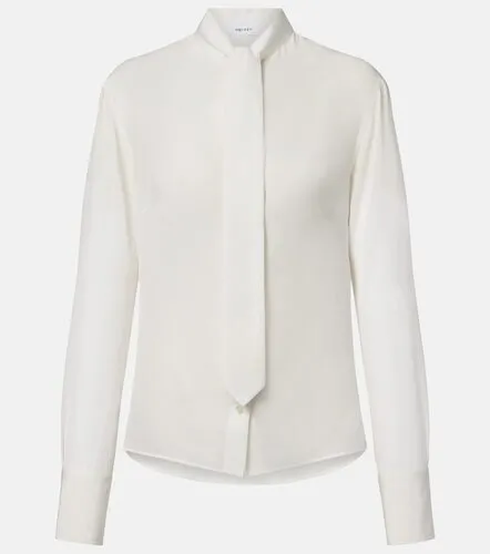 Tie-neck silk crepe de chine blouse - McQueen - Modalova