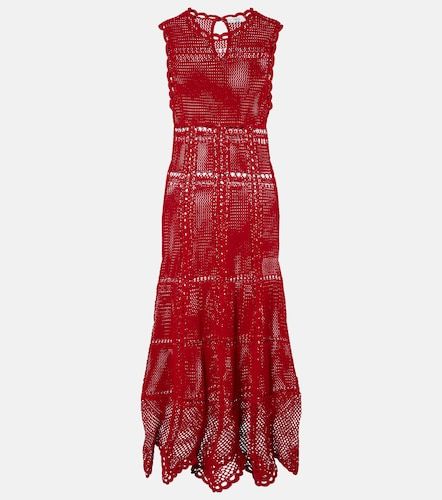 Vestido midi de croché de algodón - Erdem - Modalova