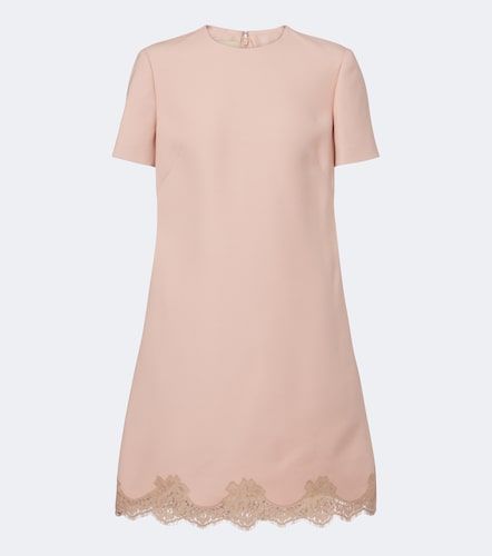 Abito corto in lana e seta con pizzo - Valentino Garavani - Modalova
