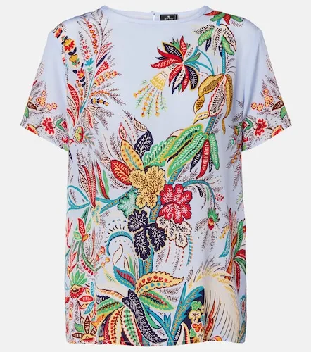 Paisley silk crepe de chine top - Etro - Modalova