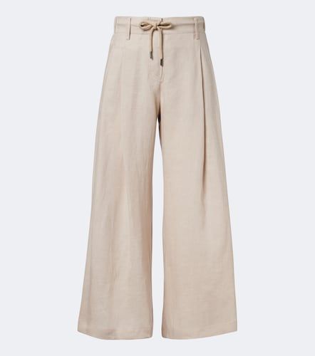 Linen wide-leg pants - Brunello Cucinelli - Modalova