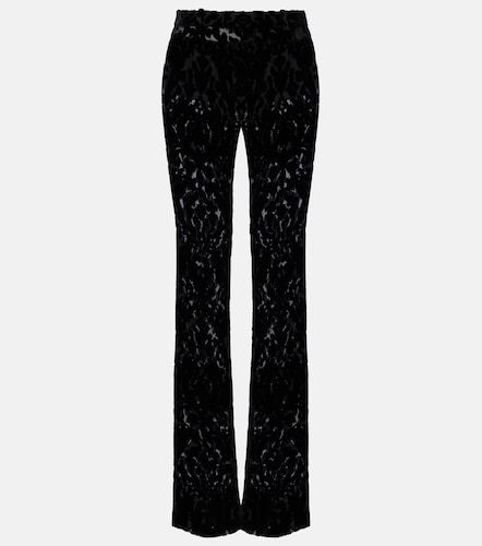 Gucci Gerade Hose aus Devoré - Gucci - Modalova