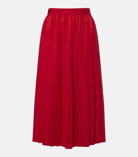 Gonna midi Interlocking G in jacquard di seta - Gucci - Modalova