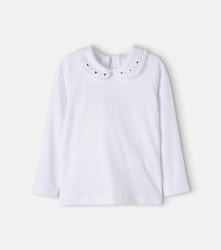 Camiseta en mezcla de algodón adornada - Monnalisa - Modalova
