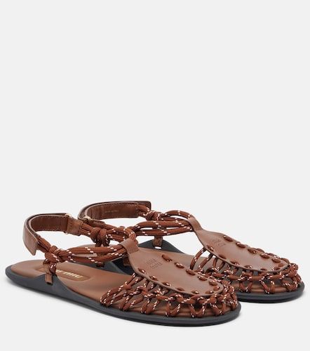 Miu Miu Sandalen mit Leder - Miu Miu - Modalova