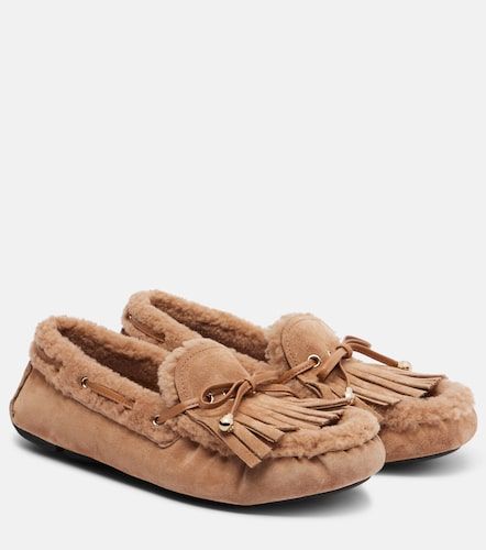 Segelschuhe Manon aus Veloursleder mit Shearling - Jimmy Choo - Modalova
